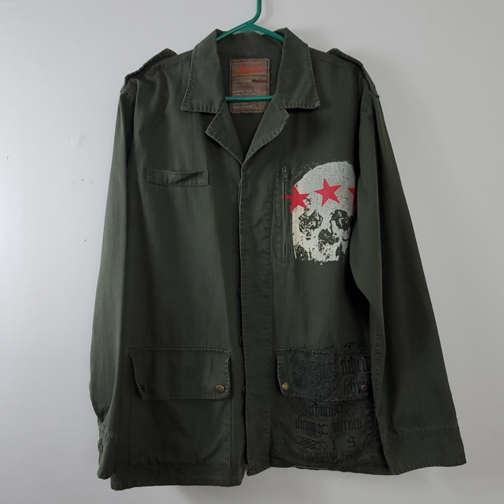 Machine Green Graphic Design Jacket M